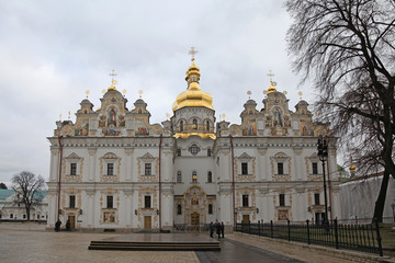 Ukraine. Kiev. Kievo-pechorskaja Lavra. The reconstructed Cathedral of the Dormition