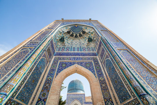 Detail of Gur-E Amir Mausoleum, in Samarkand, Uzbekistan