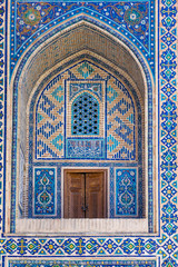 Mosaic in Ulugh Beg Madrasah in Samarkand, Uzbekistan