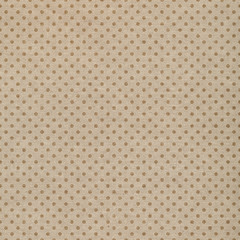 Brown tiny polka dots on linen fabric