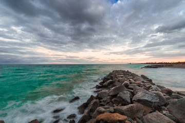 Dania Beach, Florida on a stormy day