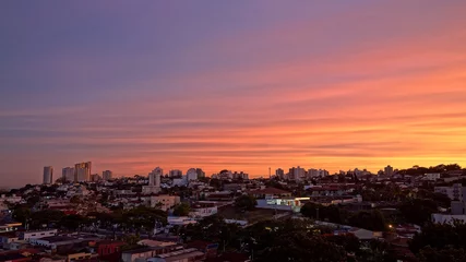 Foto op Canvas Panoramic photo of the city Ribeirão Preto - Sao Paulo, Brazil - at sunrise © Pedro Turrini Neto