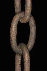 Old chain link in detail