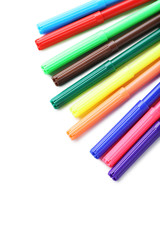 Felt-tip pens isolated on a white background