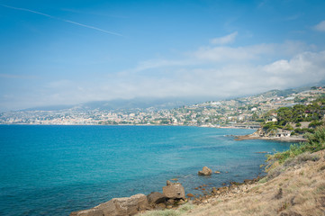 view of the coast of the Ligurian Sea