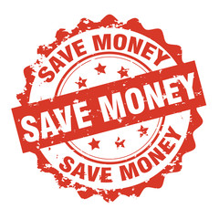 Save money rubber stamp vector - obrazy, fototapety, plakaty