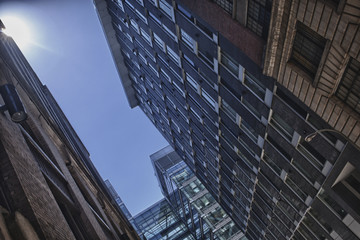 Old apartment buildings exteriors background