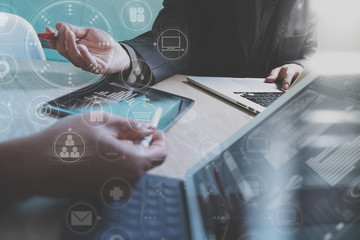 Designer Businessman hand using smart phone,mobile payments onli