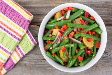 green bean and potato salad