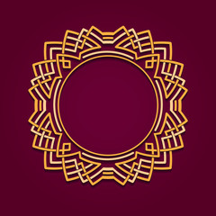 Monogram initials. Template of vintage logo. Decorative frame. Retro style lineart vector illustration for restaurant, boutique, hotel, heraldic, fashion, business signs or banner, label.