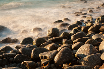 Sunrise at coast of Carmel, California