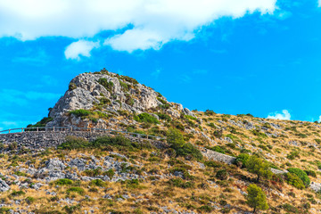 Road leading on the top of the mountain.