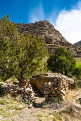 Abandoned hut at Dog canyon at Oliver Lee Memorial State Park, N