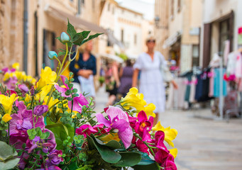 Busy street in the old town.