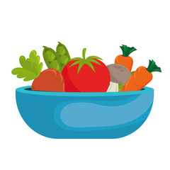 salad vegetables fresh icon vector illustration design