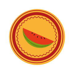 watermelon fresh fruit icon vector illustration design
