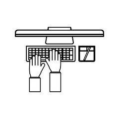 Work and technology concept icon vector illustration graphic design