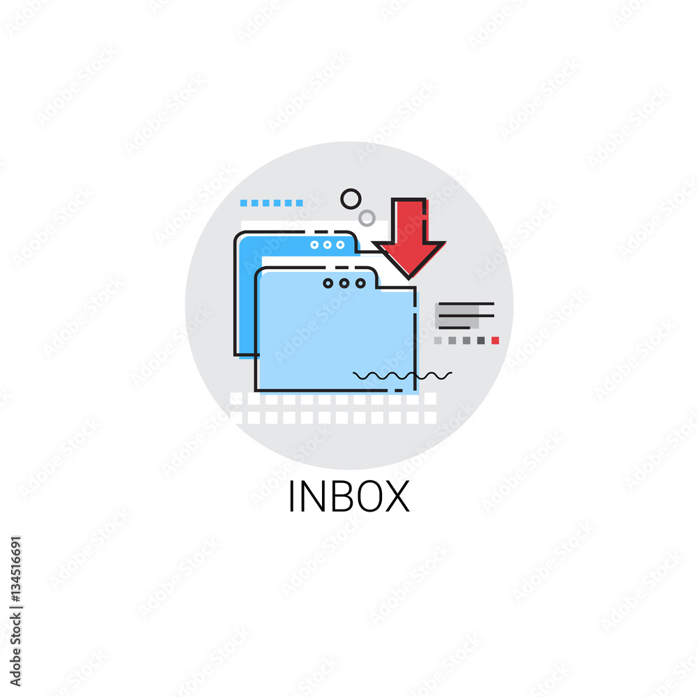 Poster app email inbox message send mail icon vector illustration
