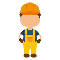 repairman character working icon vector illustration design