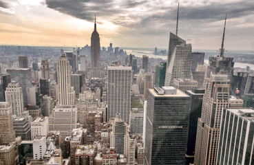 Fototapeta na wymiar View of New York city midtown buildings
