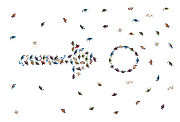 Businesspeople Group Crowd Target Business Plan Strategy Concept Banner Vector Illustration