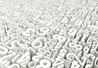 Obraz premium World of numbers - 3D Rendering