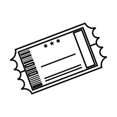 ticket cinema paper isolated icon vector illustration design