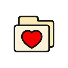 folder with heart icon illustration