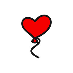 heart baloons icon illustration