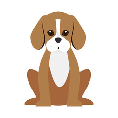 cute dog isolated icon vector illustration design
