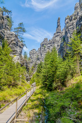 Rocks in the National park of Adrspach-Teplice rocks - Czech Republic
