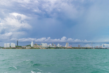 Obraz na płótnie Canvas pattaya city from sea 02