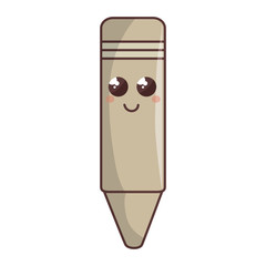crayon comic character isolated icon vector illustration design