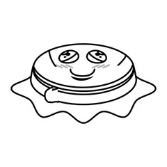 Sewing drum comic character vector illustration design