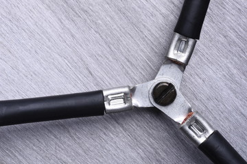 Naklejka premium Electrical Cable with Cable Lug