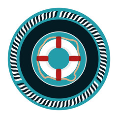float lifeguard emblem icon vector illustration design