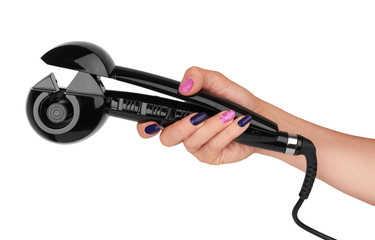 Black electric curling iron