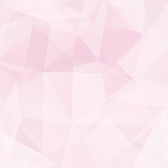 Polygonal vector background. Can be used in cover design, book design, website background. Vector illustration. Pastel pink colors.