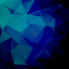 Abstract background consisting of dark blue triangles. Geometric design for business presentations or web template banner flyer. Vector illustration