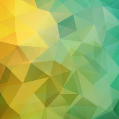 Abstract geometric style yellow background. Green business background Vector illustration