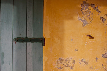 Textured Yellow and Blue African Wall