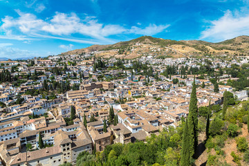 Naklejka premium Panoramic view of Granada