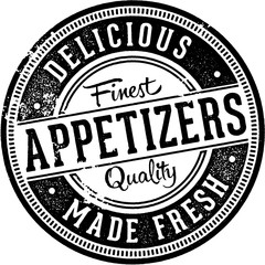 Appetizers Menu Design Stamp