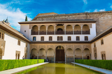 Fototapeta na wymiar Court of Myrtles Alhambra in Granada