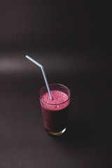 Blueberry smoothie with fresh berries