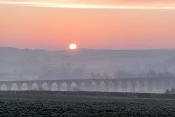 Sunrise over Harringworth Viaduct