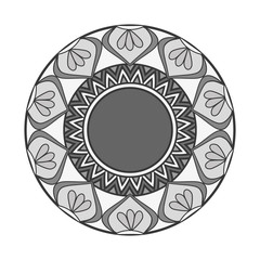 mandala art decorative icon vector illustration design