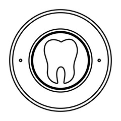 teeth emblem isolated icon vector illustration design