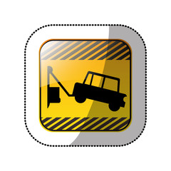 Towing a car icon vector illustration graphic design