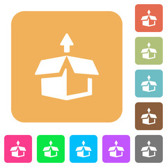 Unpack rounded square flat icons